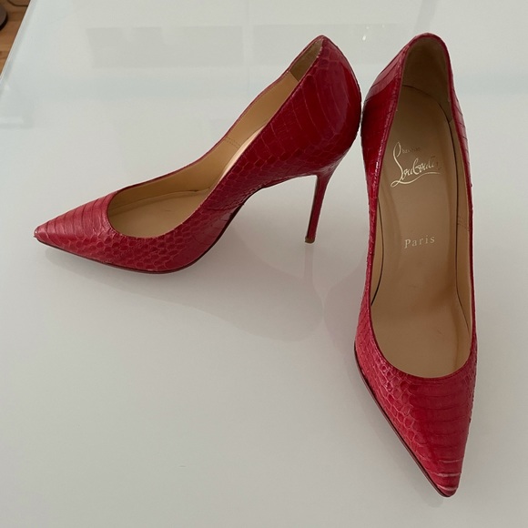 Christian Louboutin red python high heel, very good quality - Picture 1 of 4